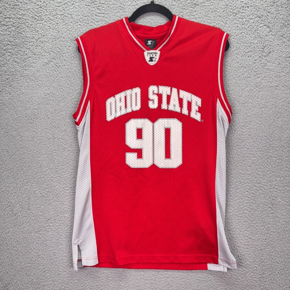 VTG Ohio State Buckeyes Jersey Mens M Red Starter NCAA OSU Basketball‎ Sports